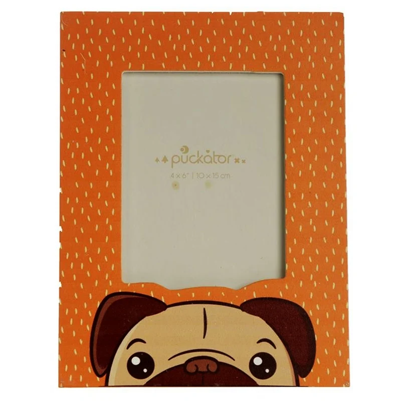 Cornice Portafoto Cane Pug Carlino 10x15cm