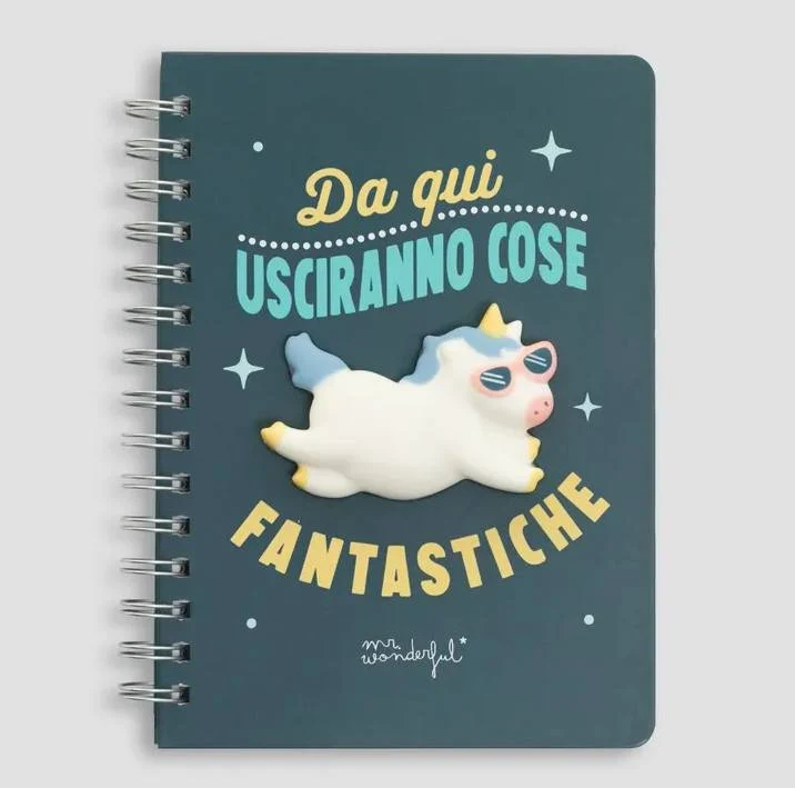 Quaderno A5 Spiralato Con Unicorno Squishy Antistress