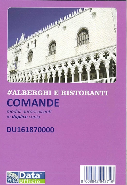 Blocco Comande Alberghi E Ristoranti 10x17 Duplice Copia