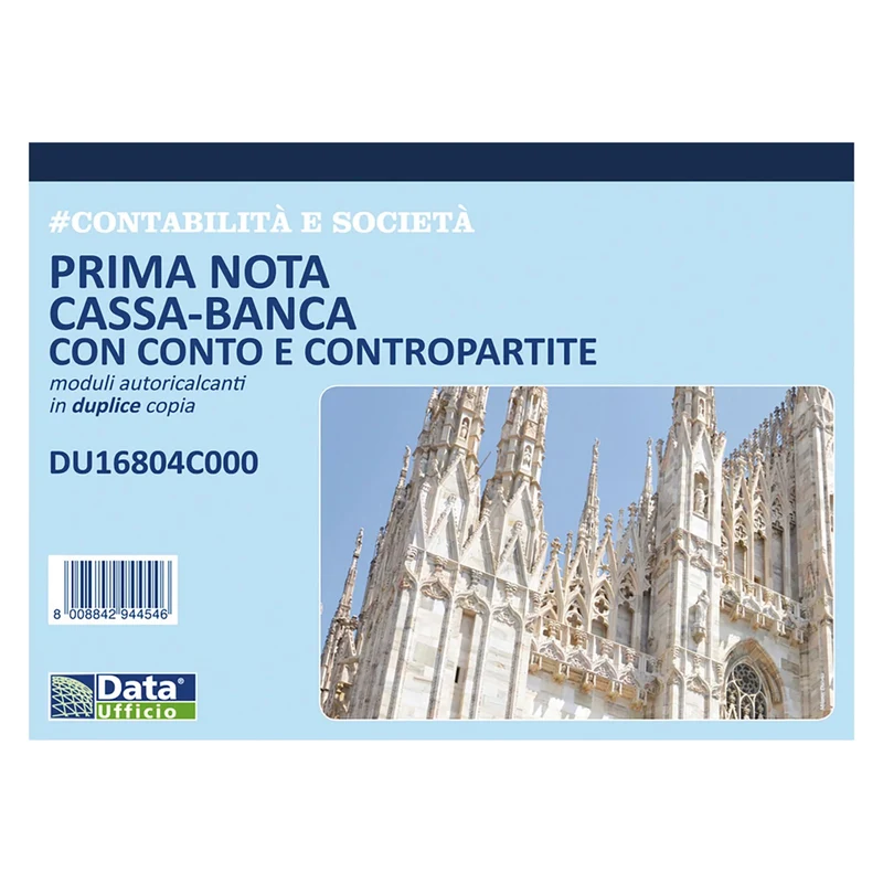 Blocco Prima Nota Cassa-Banca Con Conto E Contropartite Duplice Copia