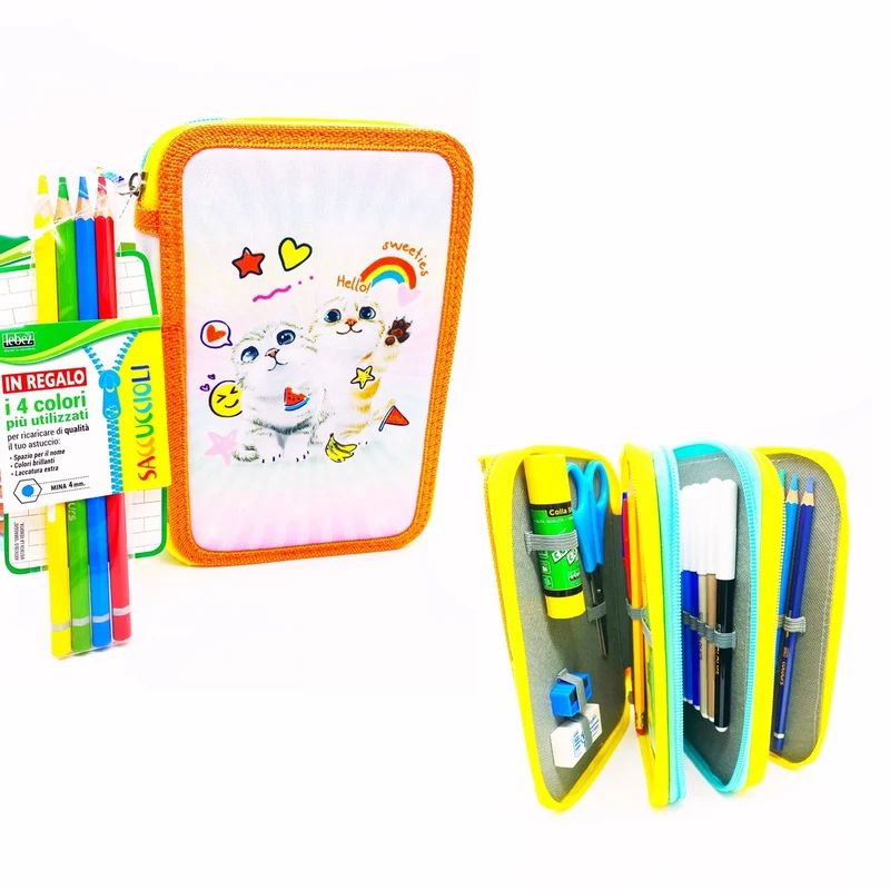 Astuccio Completo 3 Zip Saccuccioli Girl Collection