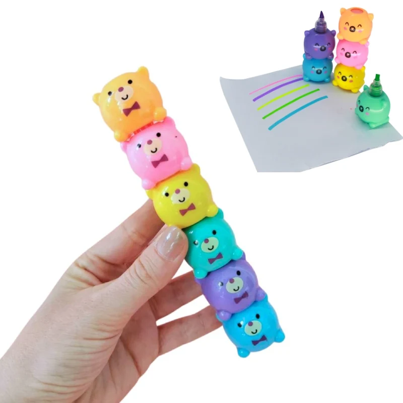 Evidenziatore Componibile 6 Colori Orsetti Sorridenti