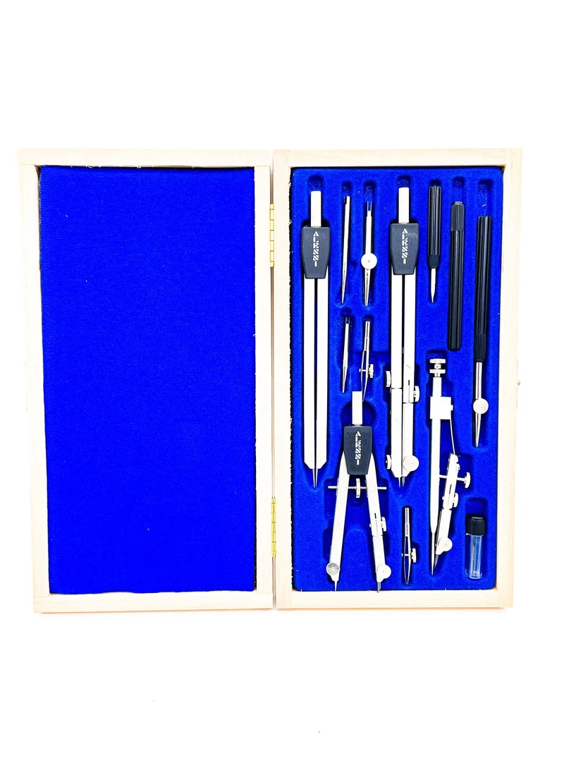 Set 2 Compassi In Acciaio Alessi Con Accessori E Scatola In Legno