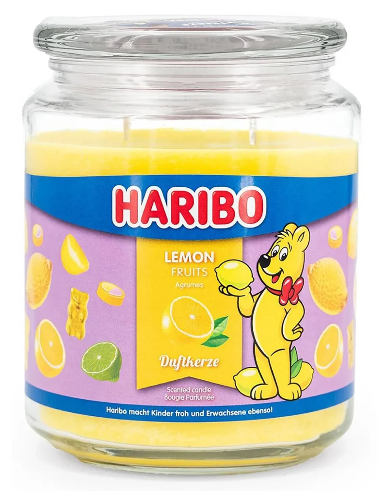 Candela Profumata In Vetro Haribo 510gr - Lemon Fruits