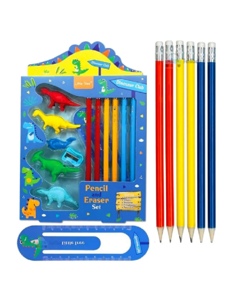 Set Cancelleria Tema Dinosauri 12pz