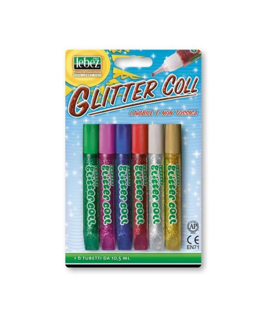 Lebez Colla Decorativa Con Glitter 6pz 10ml