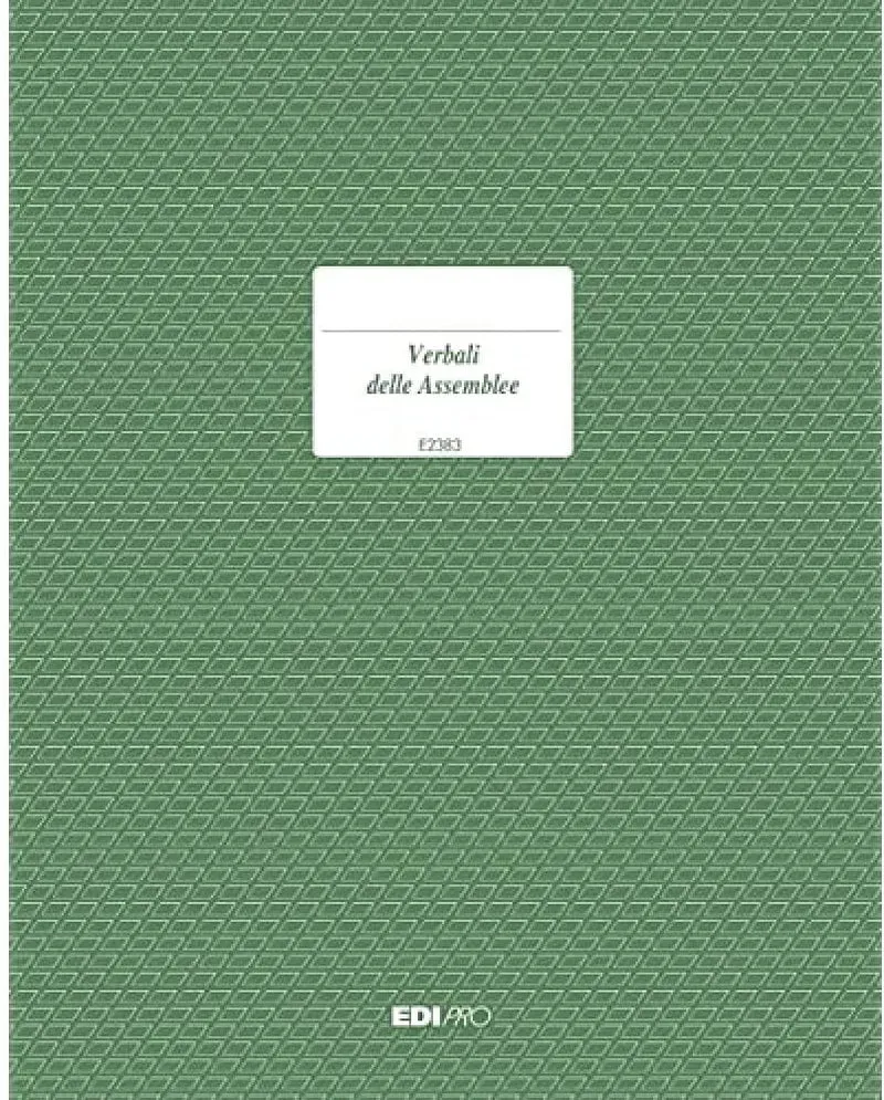 Verbale Assemblee 92 Pagine Numerate 31x24,5cm