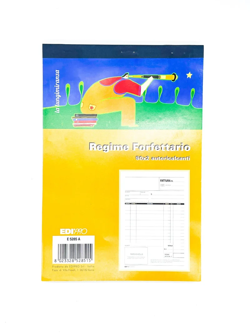 Blocco Regime Forfettario Fatture Duplice Copia 22x14 cm
