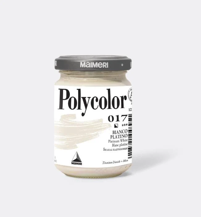 Polycolor 017 Maimeri Bianco Platino Tempera Vinilica 140ml