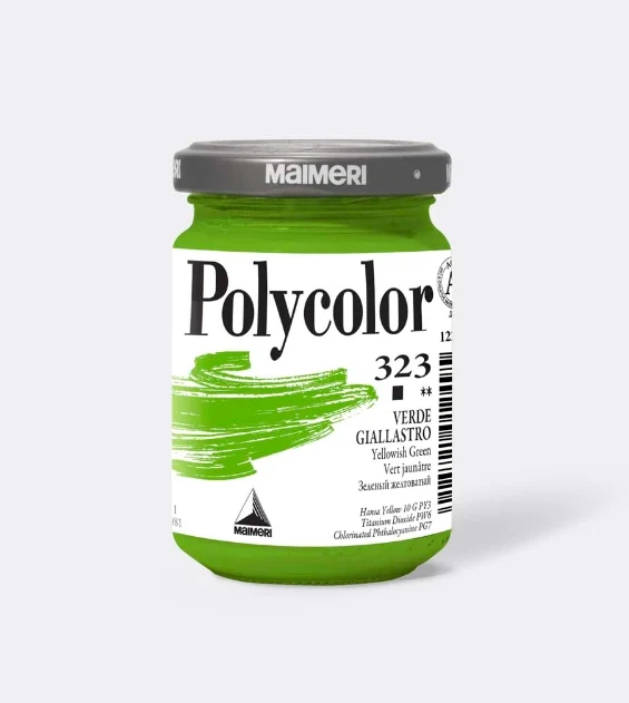 Polycolor 323 Maimeri Verde Giallastro Tempera Vinilica 140ml