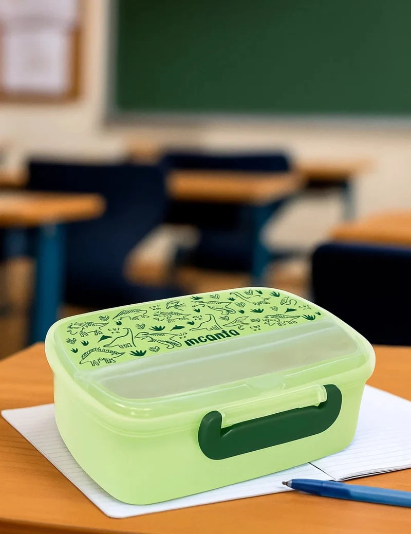 Porta Pranzo In Plastica Con Posate Dinosauri