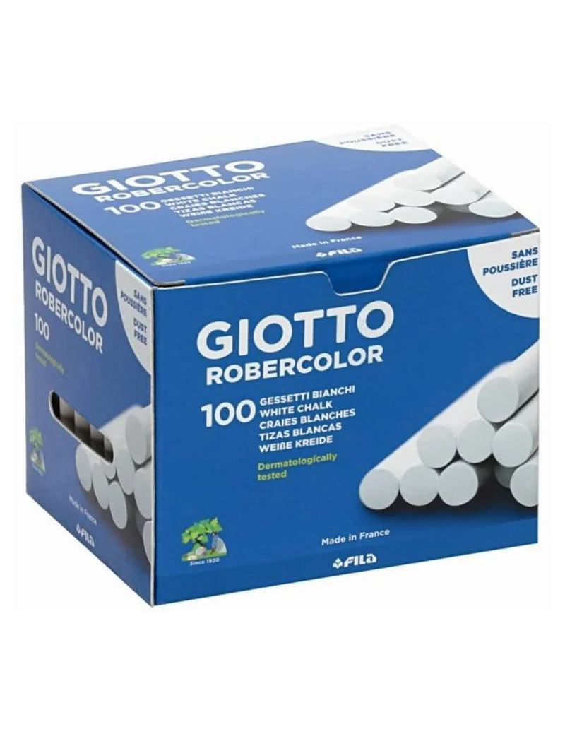 Giotto Gessetti Robercolor Bianchi Confezione 100pz.