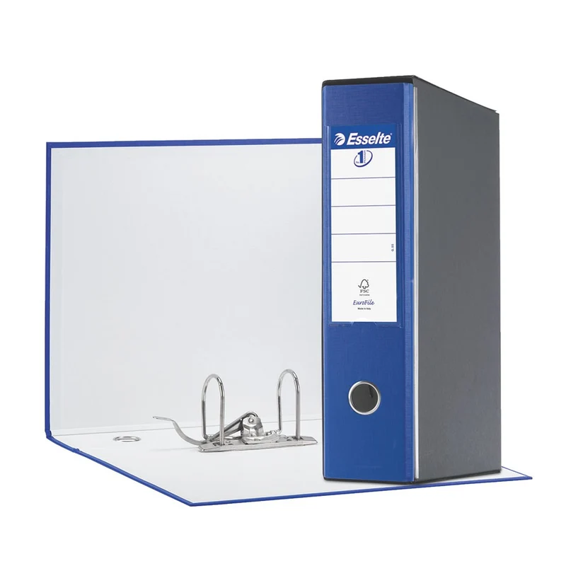 Raccoglitore Ad Anelli Esselte G75 Essential Dorso 8cm Blu