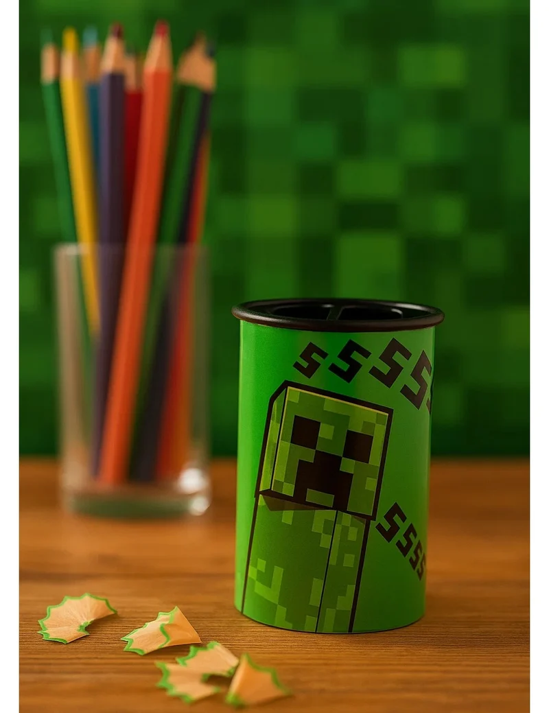 Temperamatite In Metallo 2 Fori Con Contenitore Minecraft
