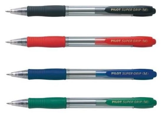 Pilot Super Grip M Penna a Sfera a Scatto Punta Media M 1,0mm