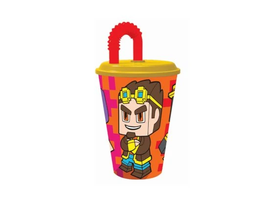 Bicchiere con Cannuccia Lyon in Plastica