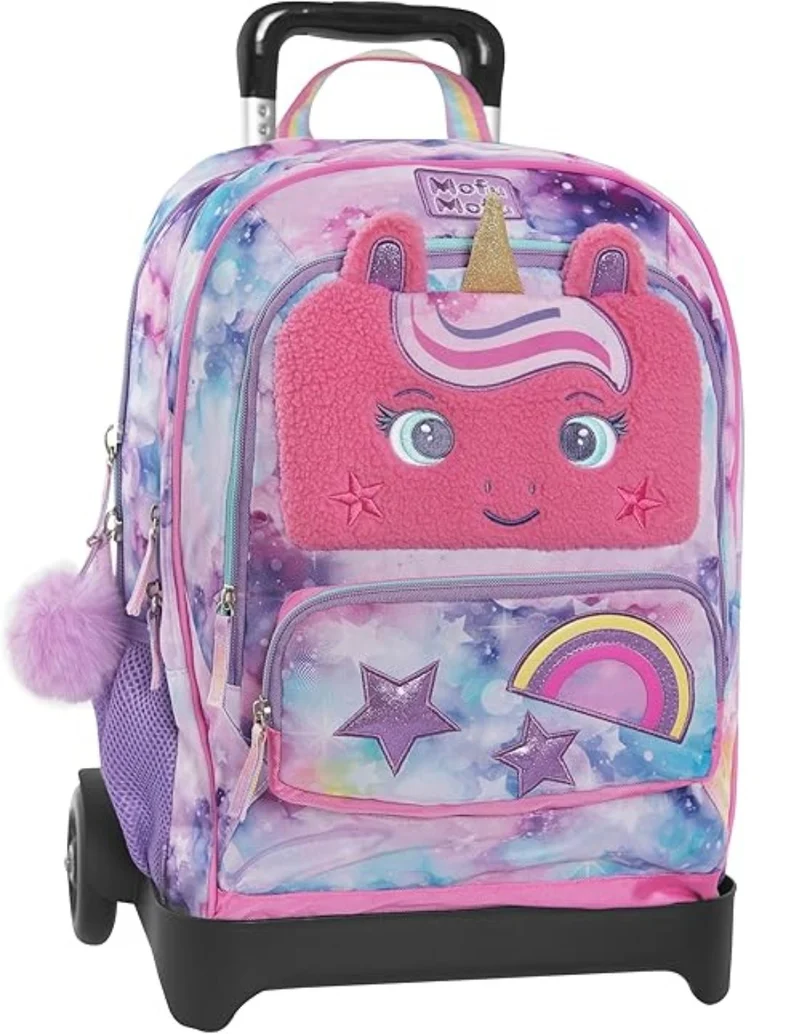 Zaino Scuola Trolley Mofu Mofu Unicorno Sganciabile