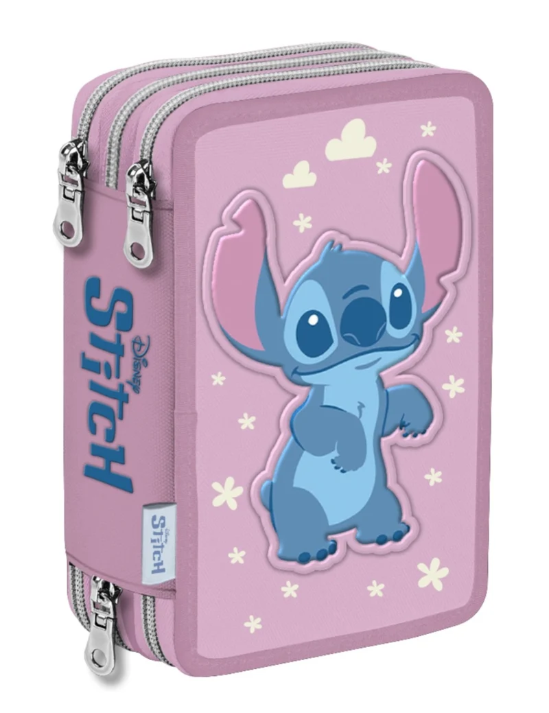 Astuccio Completo 3 Zip Disney Stitch