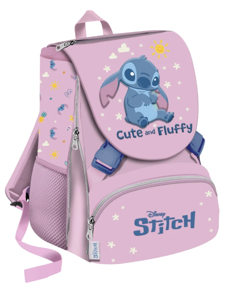 Zaino Scuola Estensibile Disney Stitch Rosa