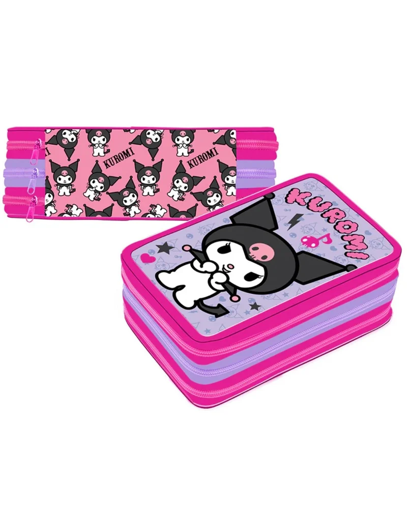 Astuccio Completo 3 Zip Kuromi Premium