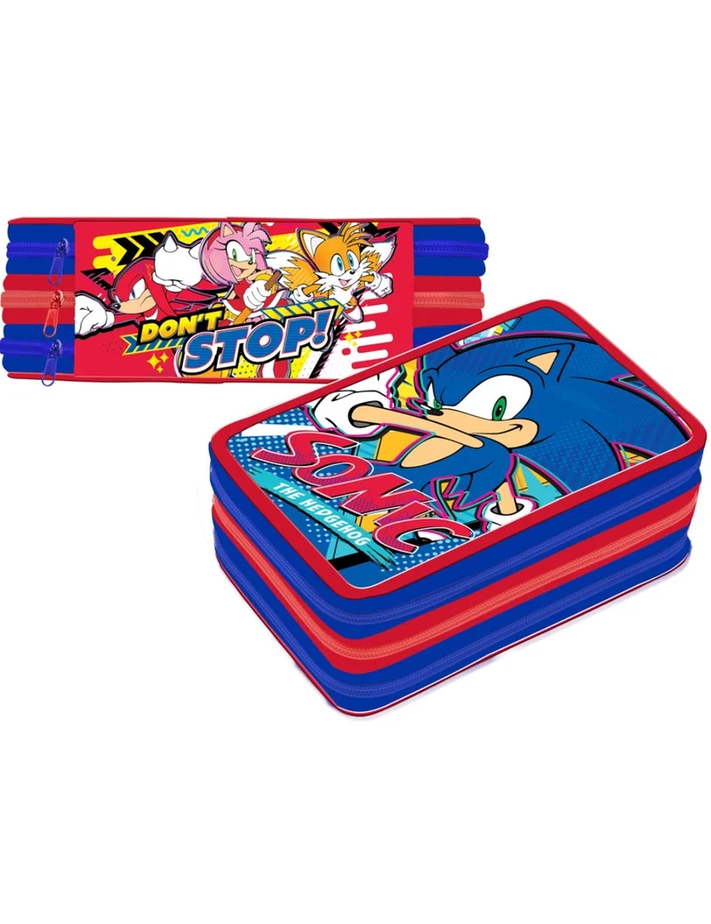 Astuccio Completo 3 Zip Sonic The Hedgehog Premium