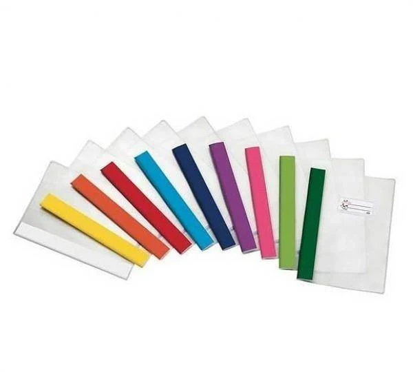 Copertine Trasparenti PP Rinforzate A4 Banda Colorata