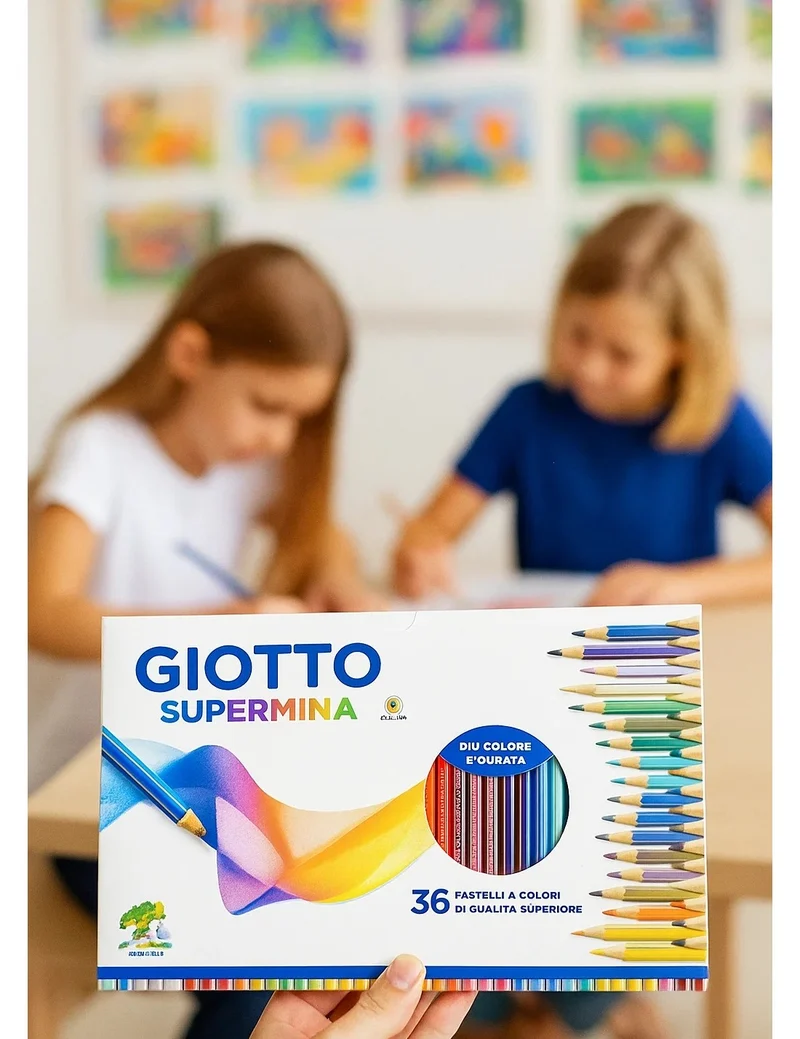 Pastelli Matite Colorate Giotto Supermina Lyra Temagraph 18pz