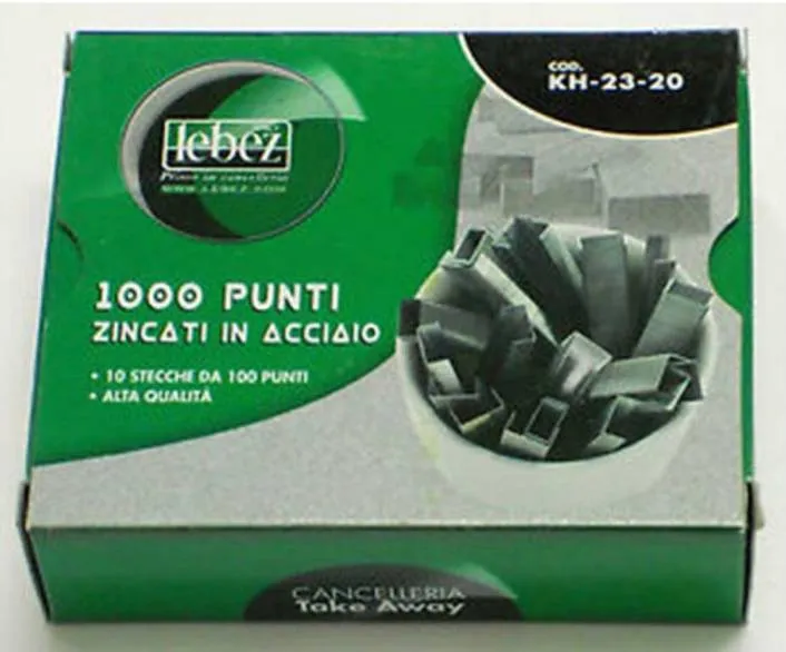 Lebez - Punti Metallici Per Cucitrice Per Alti Spessori - 23/20 1000pz.
