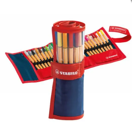 Pennarelli Stabilo Pen 88 Rotolo 25 Colori