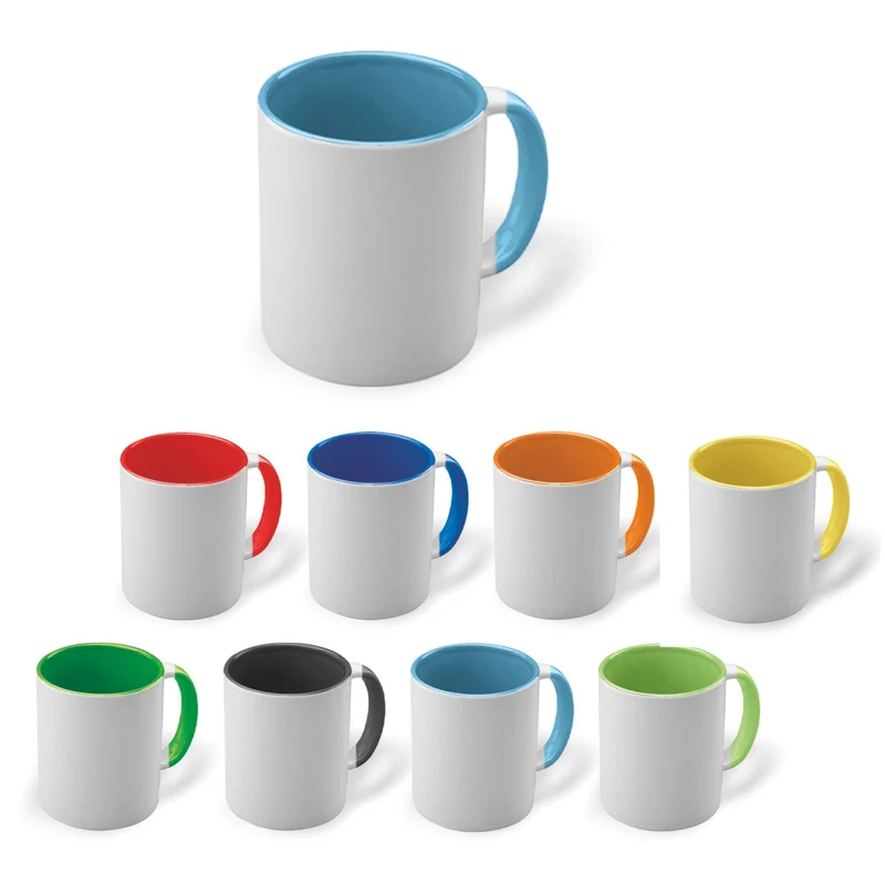 Tazza In Ceramica Manico E Interno Colorato Personalizzabile