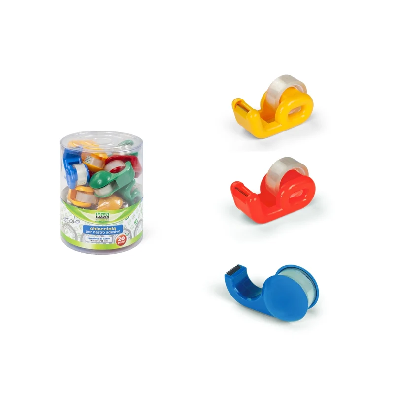 Nastro Adesivo Dispenser A Chiocciola 13 Metri Colori Assortiti 1Pz.