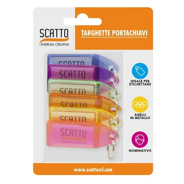 Targhette Portachiavi 6pz
