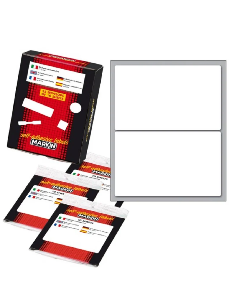 Etichetta Adesiva Bianca Markin 115x70mm 20pz