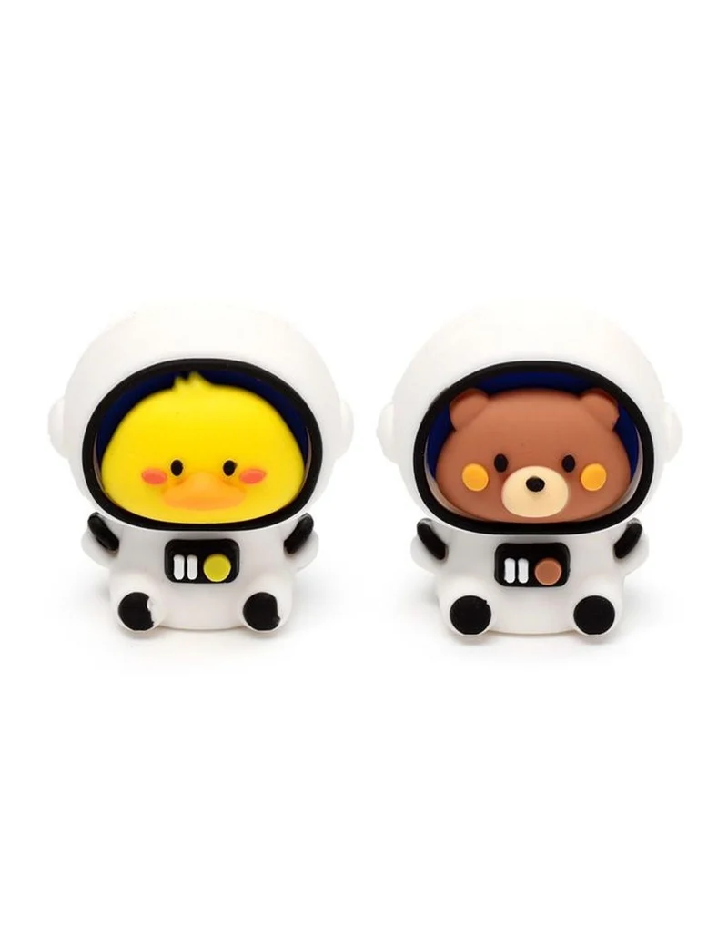 Temperamatite 2 in 1 Con Gomma Animali Dolci Spazio