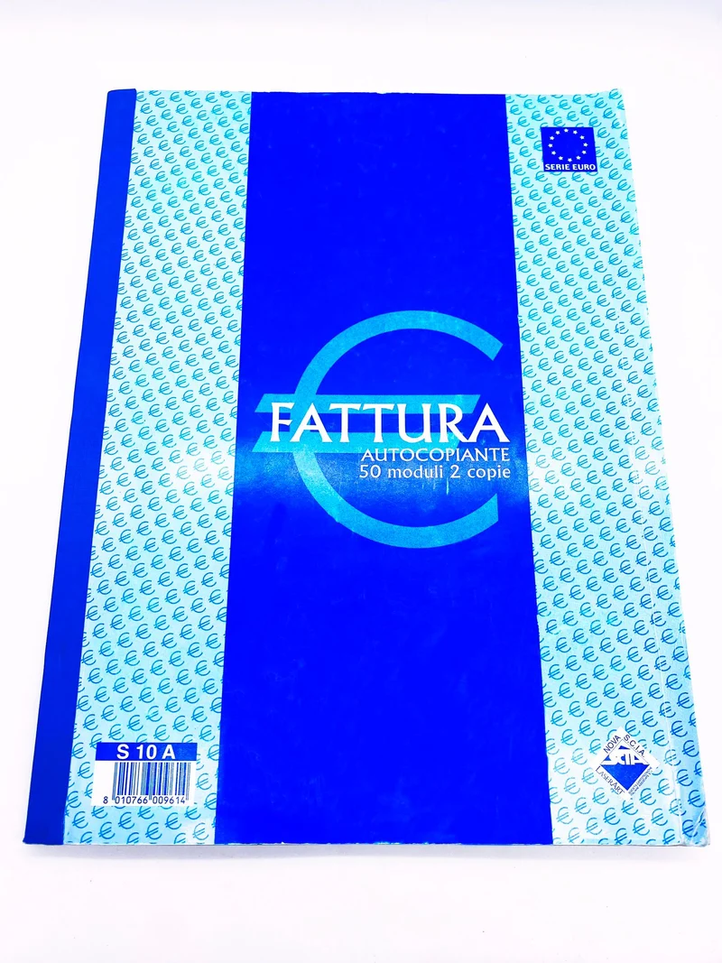 Libro Fatture 1 Aliquota A4 Duplice Copia