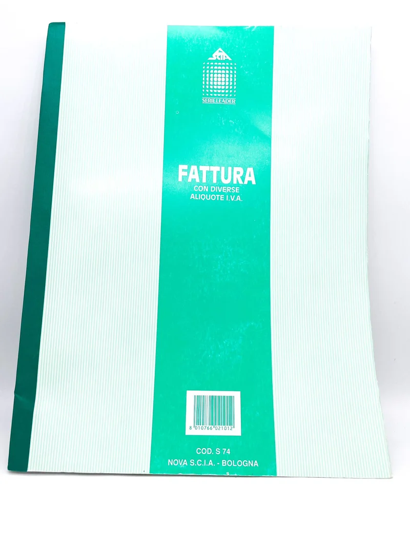 Libro Fatture Tre Aliquote A4 Monocopia