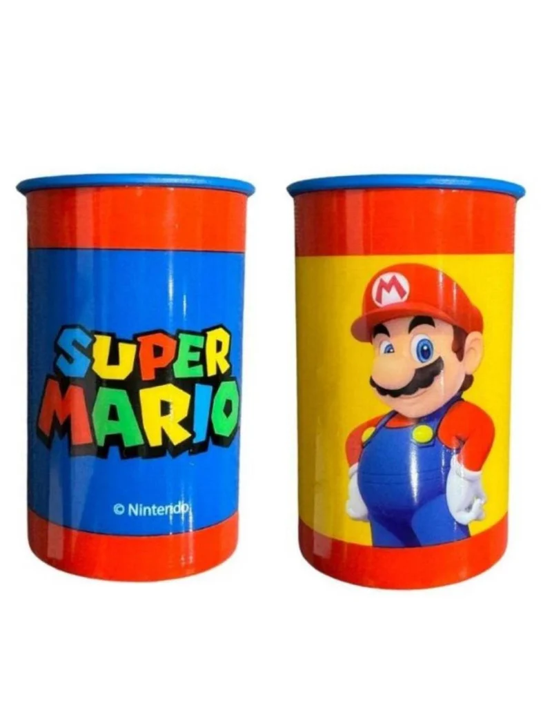 Temperamatite Contenitore In Metallo Due Fori Super Mario