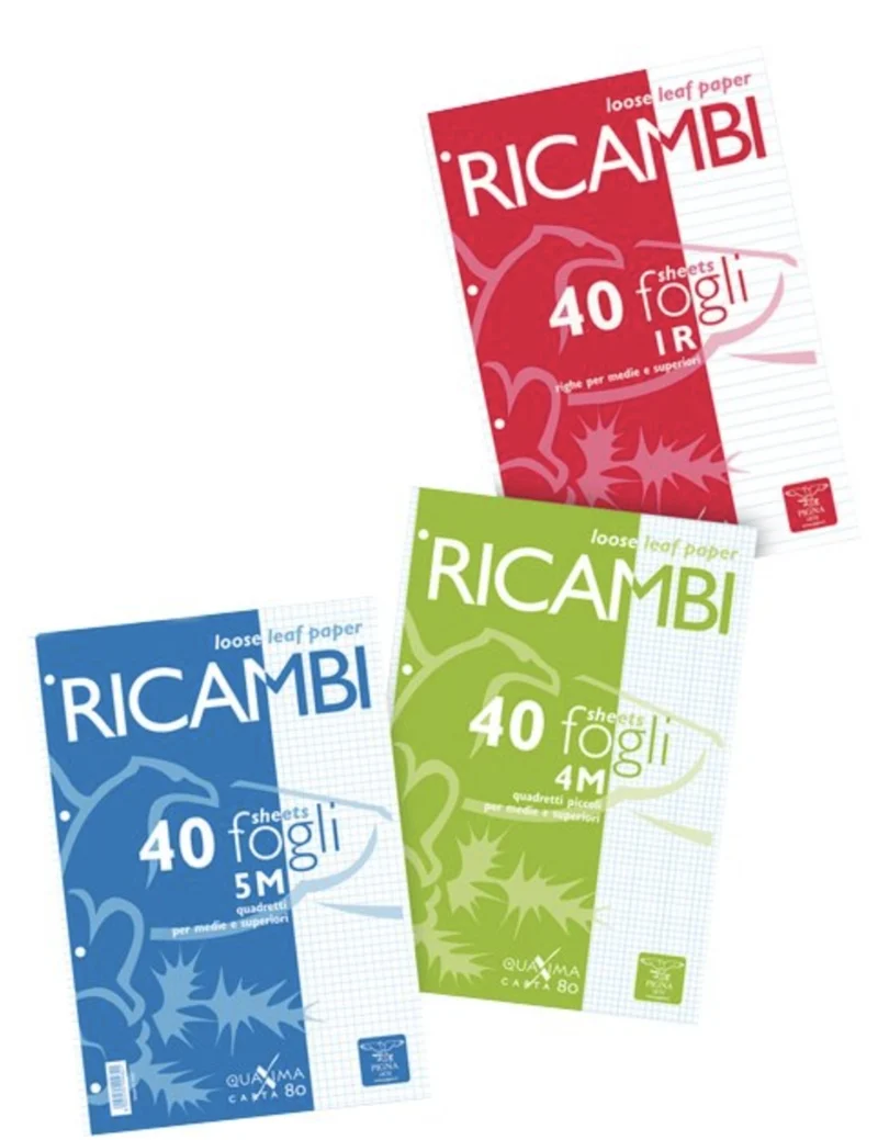 Ricambi Interni Forati Per Raccoglitore A4