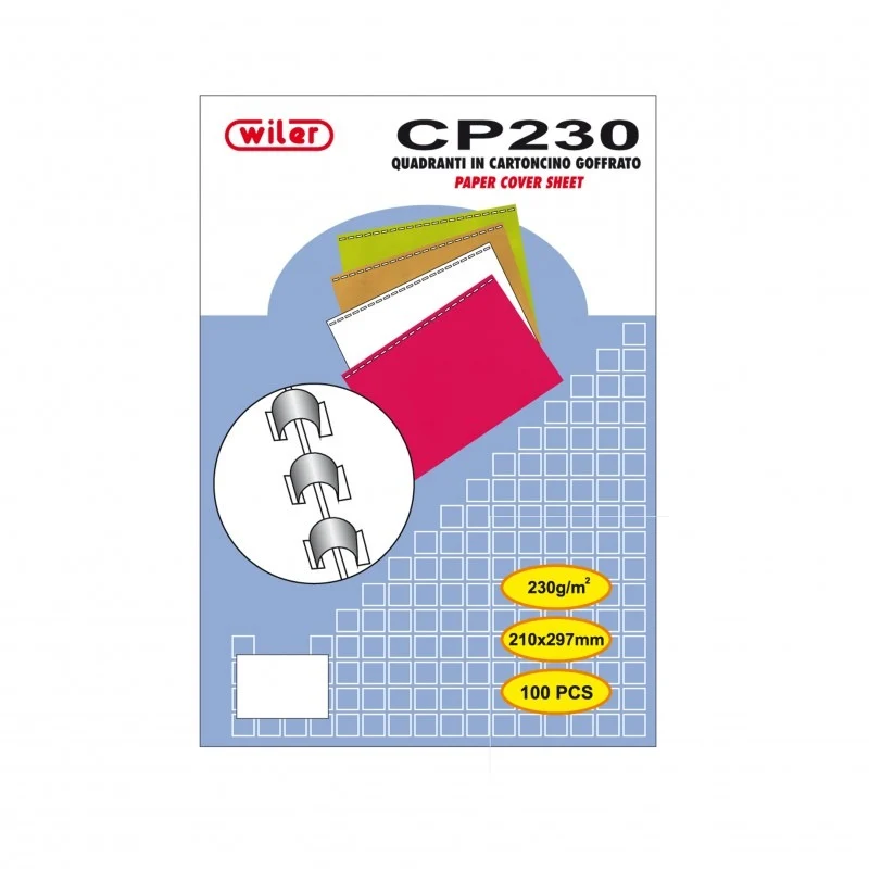 Cartoncini Goffrati Bianco A4 230g 100pz.