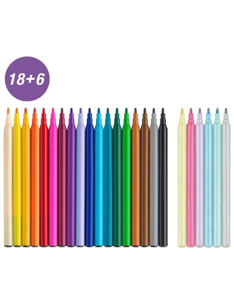 Penne A Punta Faber Castell Superlavabili Unicorno 18+6 pz