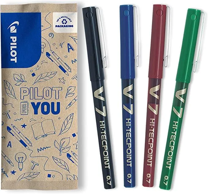 Penna Pilot V7 Hi-Tecpoint Punta Fine 0,7mm Punta ad Ago