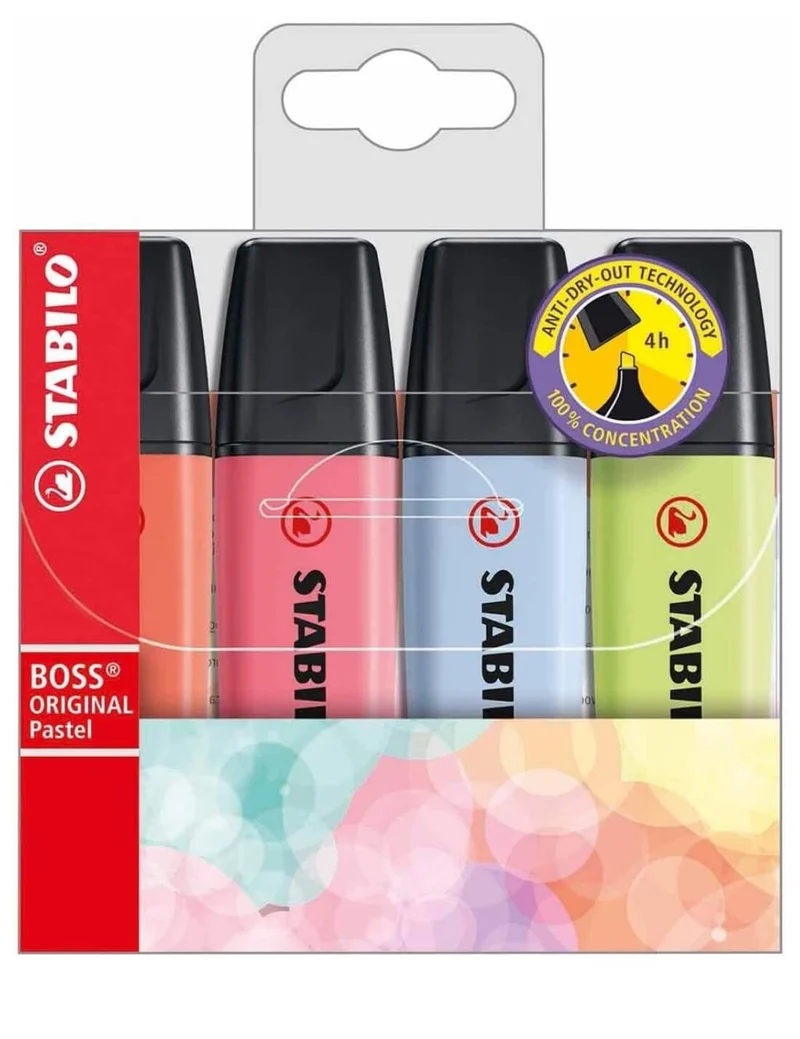 Stabilo Boss Evidenziatori Original Set Pastello 4Pz