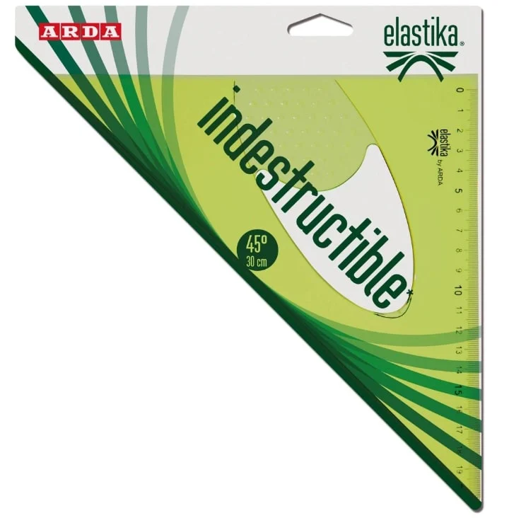 Squadra 45 gradi 30cm Elastika Indistruttibile