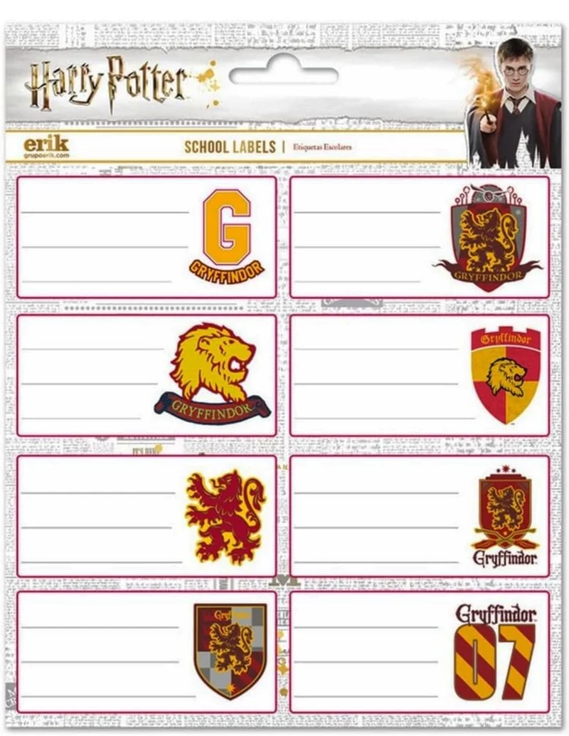 Etichette Adesive Segnanome Harry Potter Grifondoro