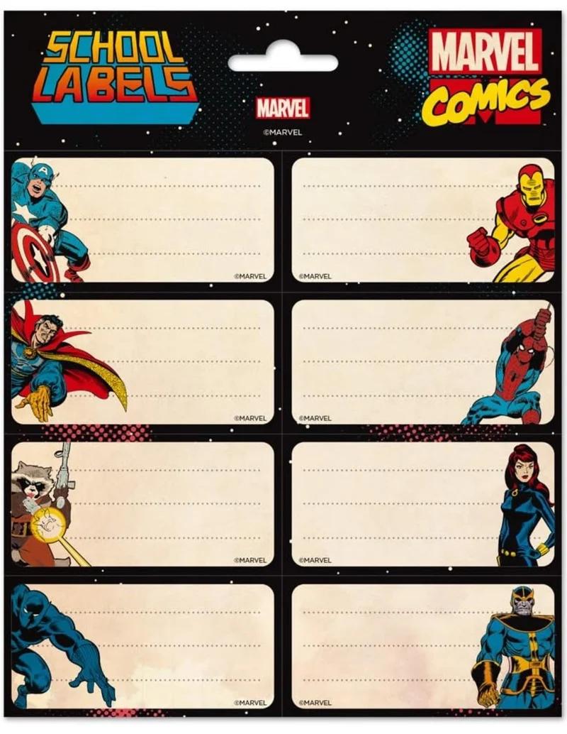 Etichette Adesive Segnanome Marvel Avengers