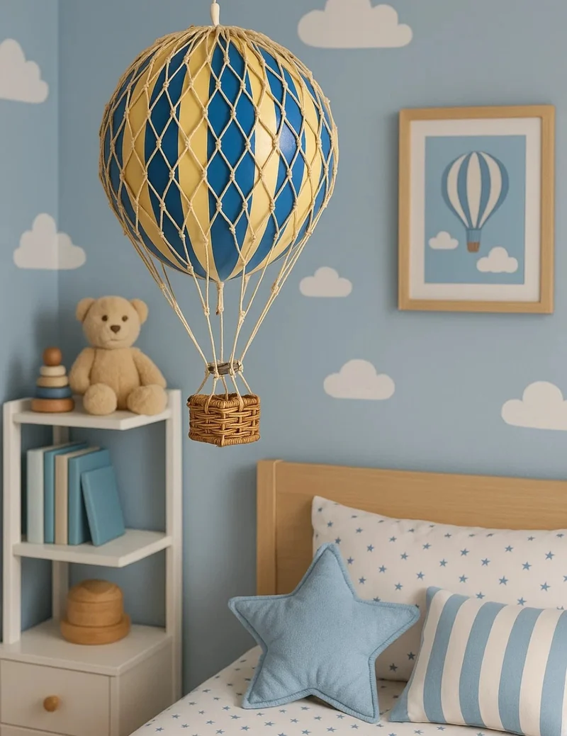 Mongolfiera Double Blue Accessorio Cameretta 13cm