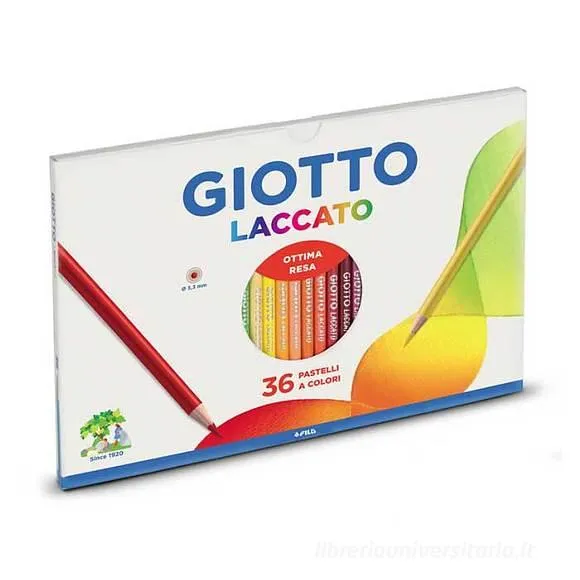 Giotto Laccato Pastelli Matite Colorate Scatola Da 36pz