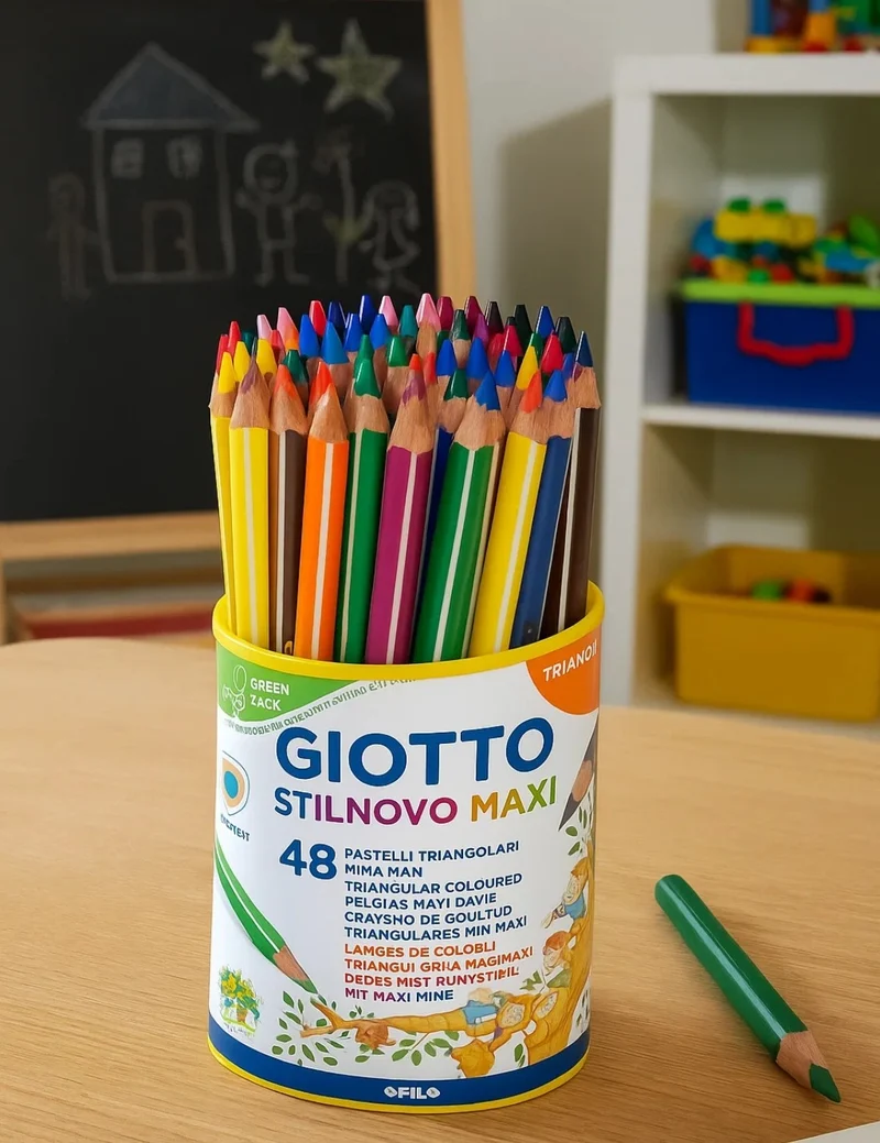 Pastelli Triangolari Giotto Stilnovo Maxi Bar 48pz