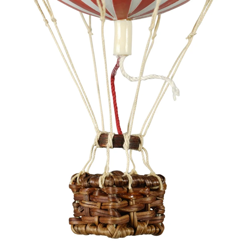 Mongolfiera Red White Accessorio Cameretta 13cm