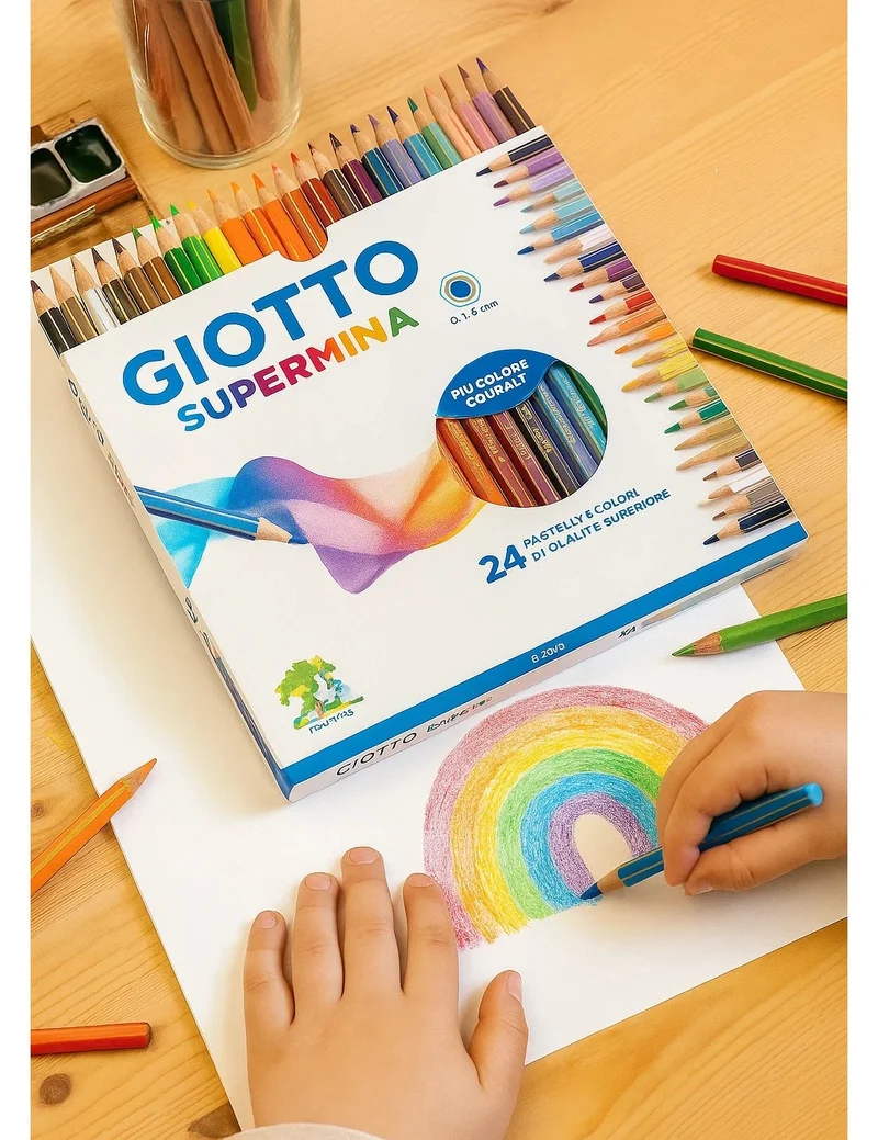 Pastelli Giotto Supermina Matite Colorate Scatola Da 24pz